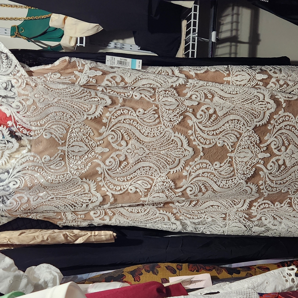 Ivory Lace Overlay Dress
